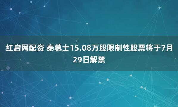 红启网配资 泰慕士15.08万股限制性股票将于7月29日解禁