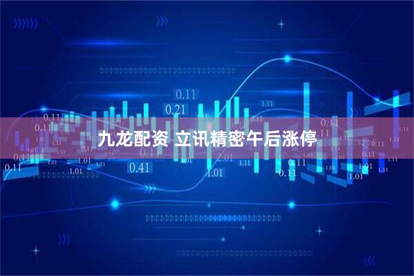 九龙配资 立讯精密午后涨停